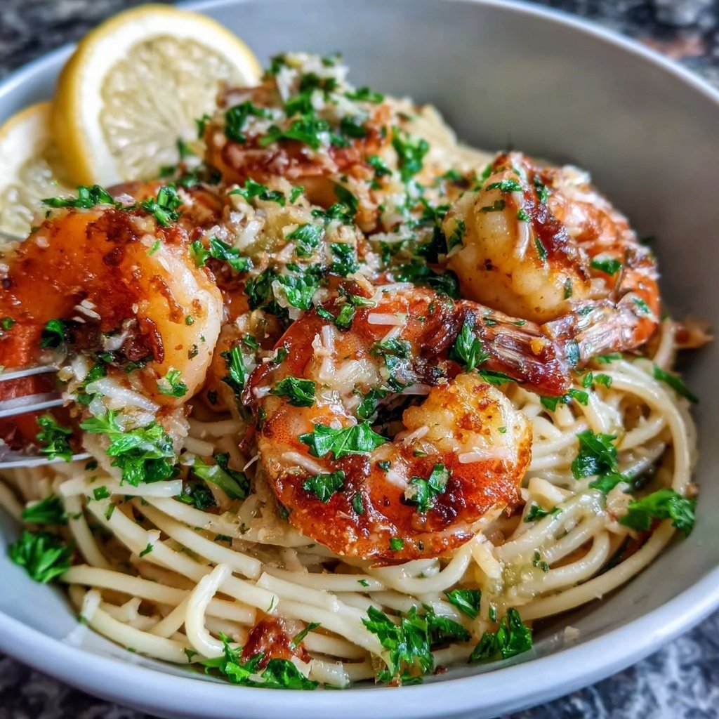 Angel Hair Pasta With Lemon Shrimp