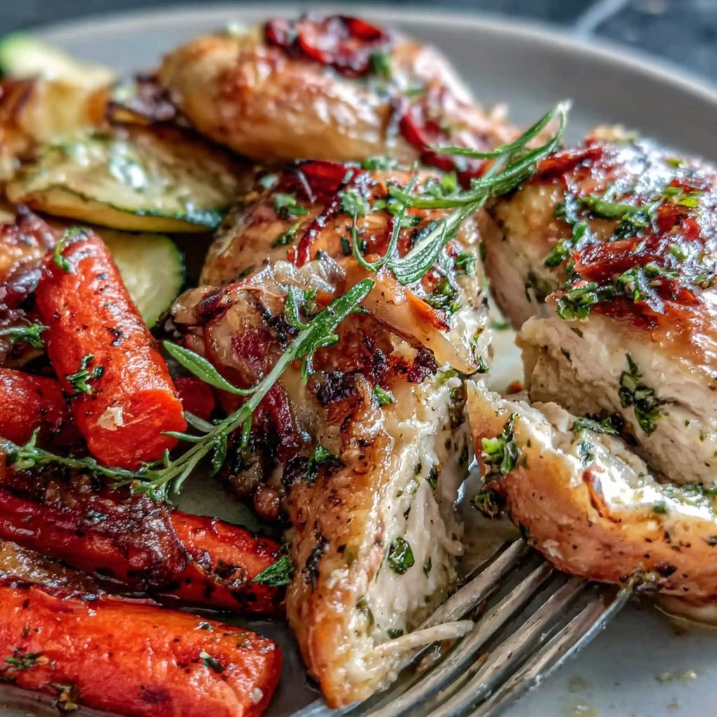 Healthy Lemon Herb Chicken With Roasted Vegetables