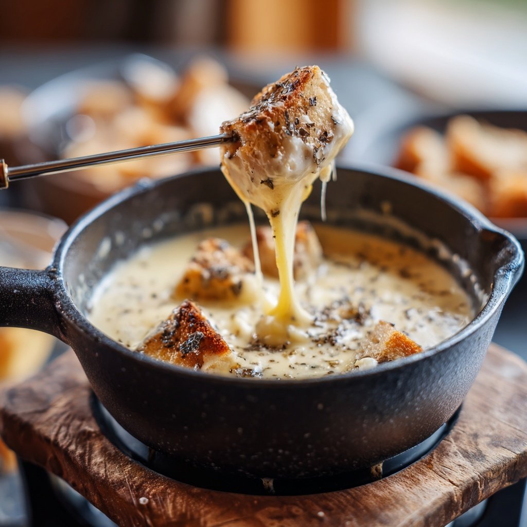 Fondue with Truffle Cheese