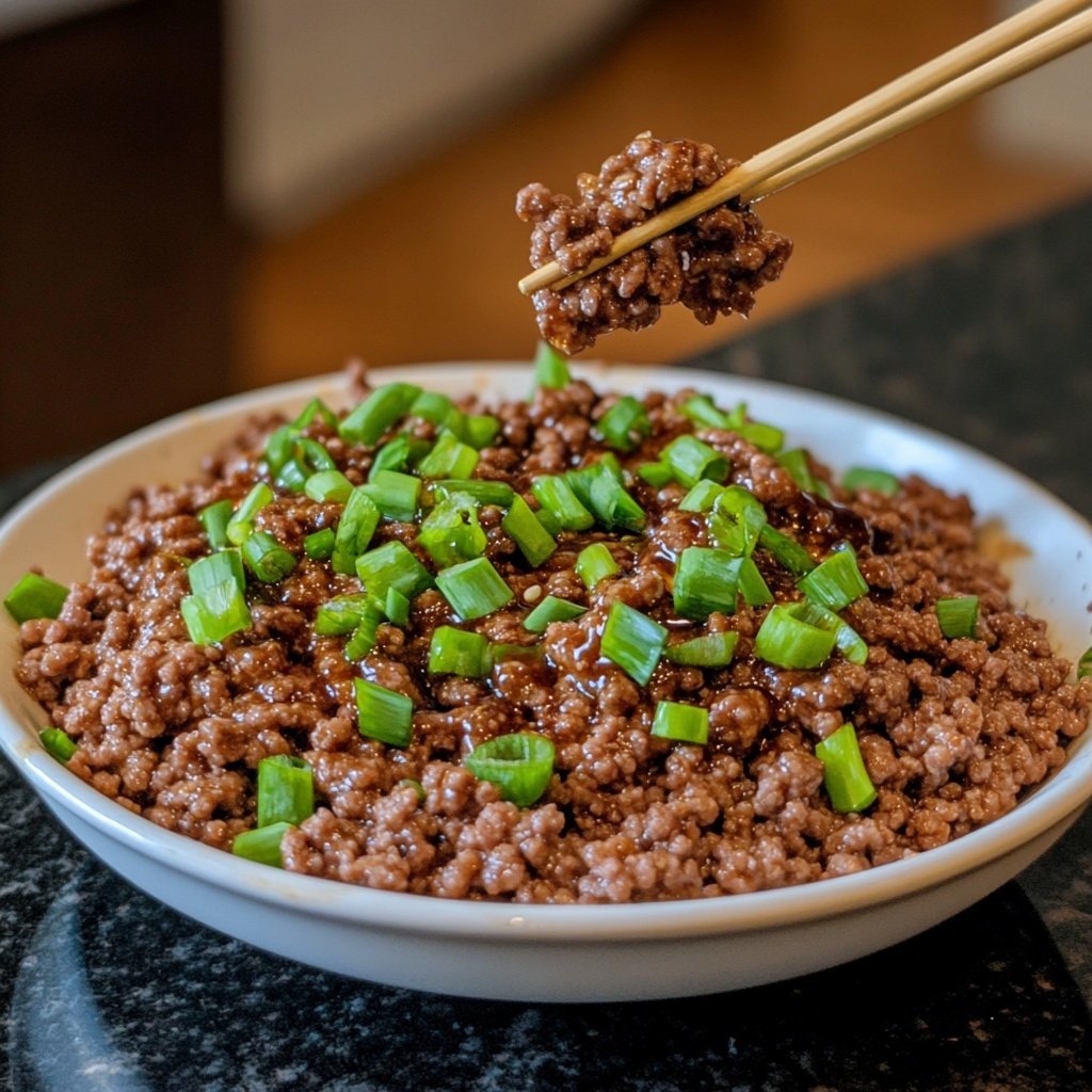 Quick Easy Korean Ground Beef Bowl