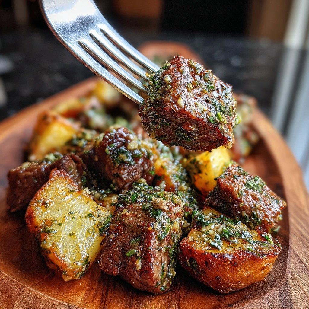 Garlic Butter Steak Bites With Potatoes