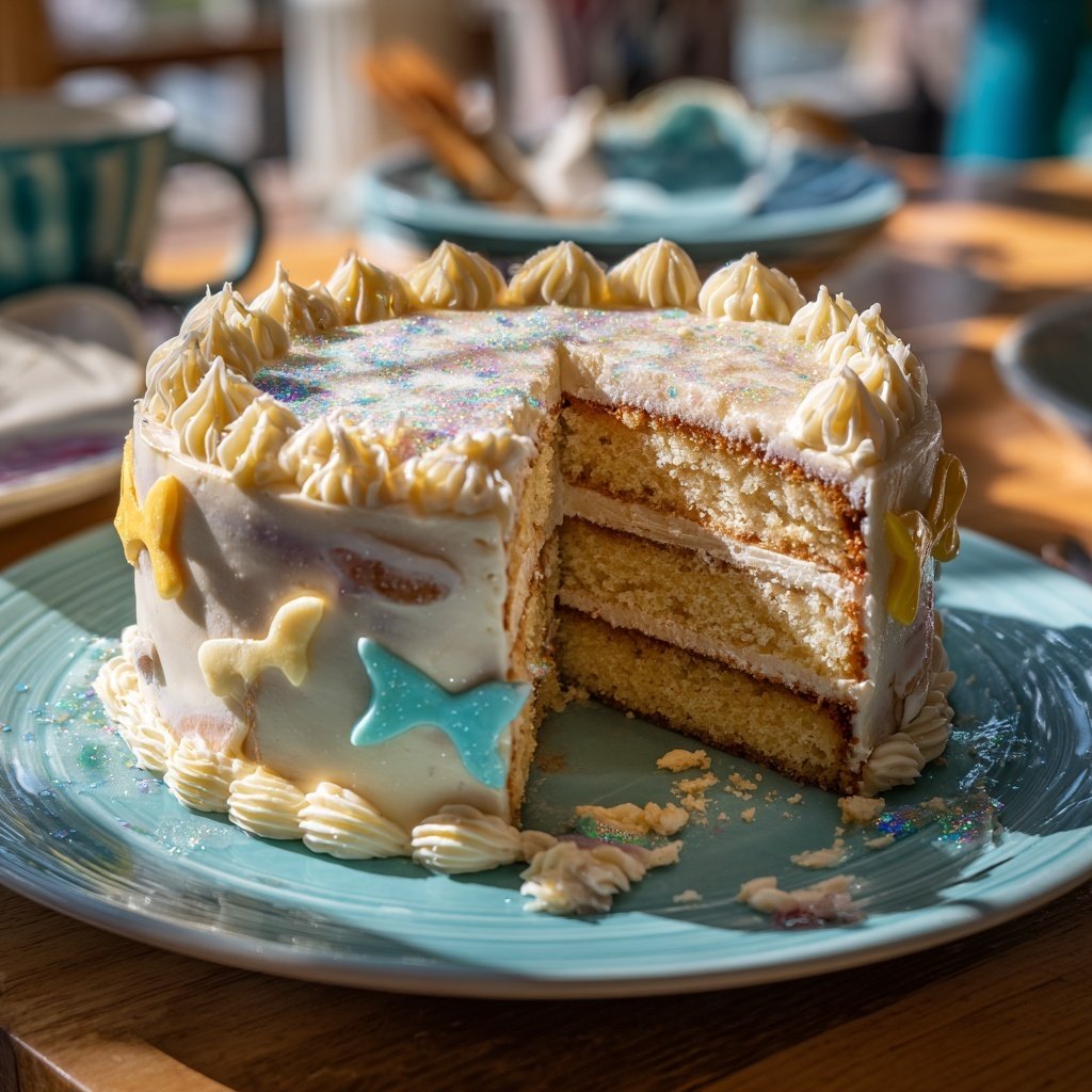 Soft Vanilla Pisces Celebration Cake