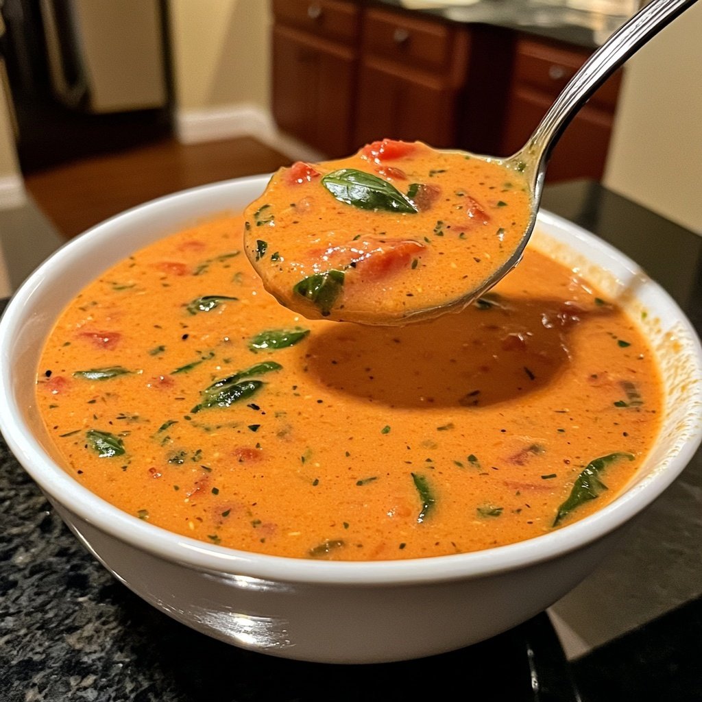 Healthy Crockpot Tomato Basil Soup