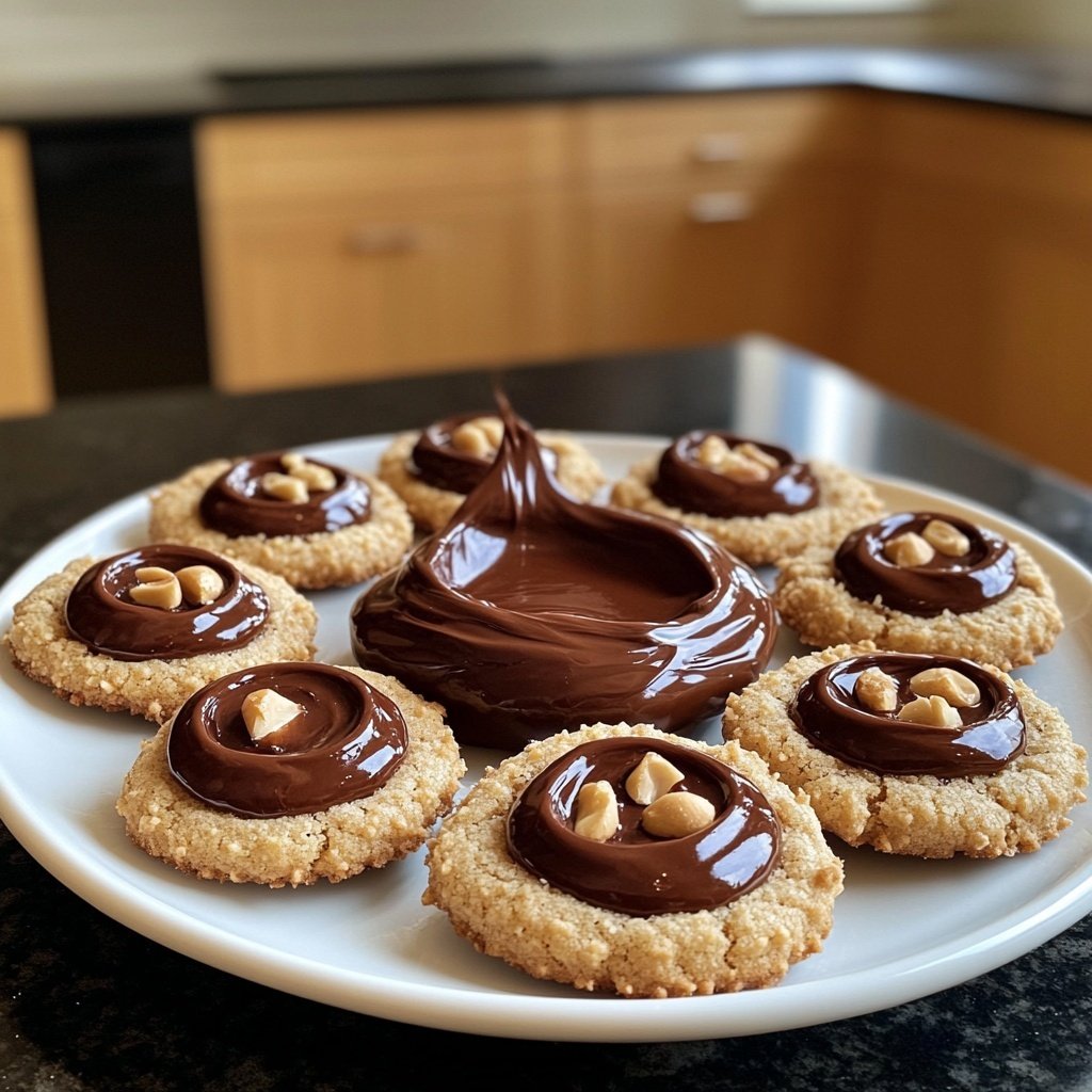 Hazelnut Thumbprint Cookies with Silky Ganache